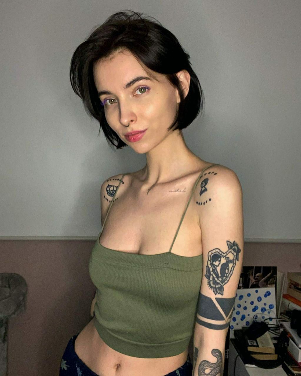 Huge collection of porn photos Brunette Green Eyes Pierced Short Hair by TikTokers’s (@tiktokers)